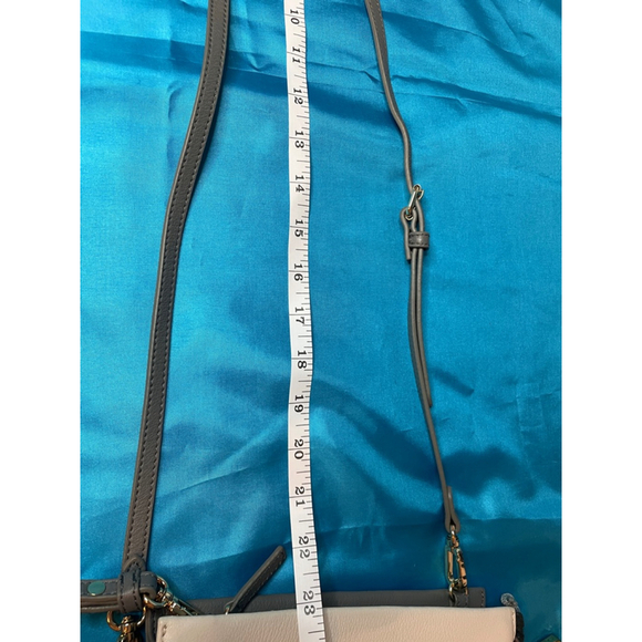 Vince Camuto New York Color Block Leather Crossbody Great Beige Green NWOT - Picture 8 of 15